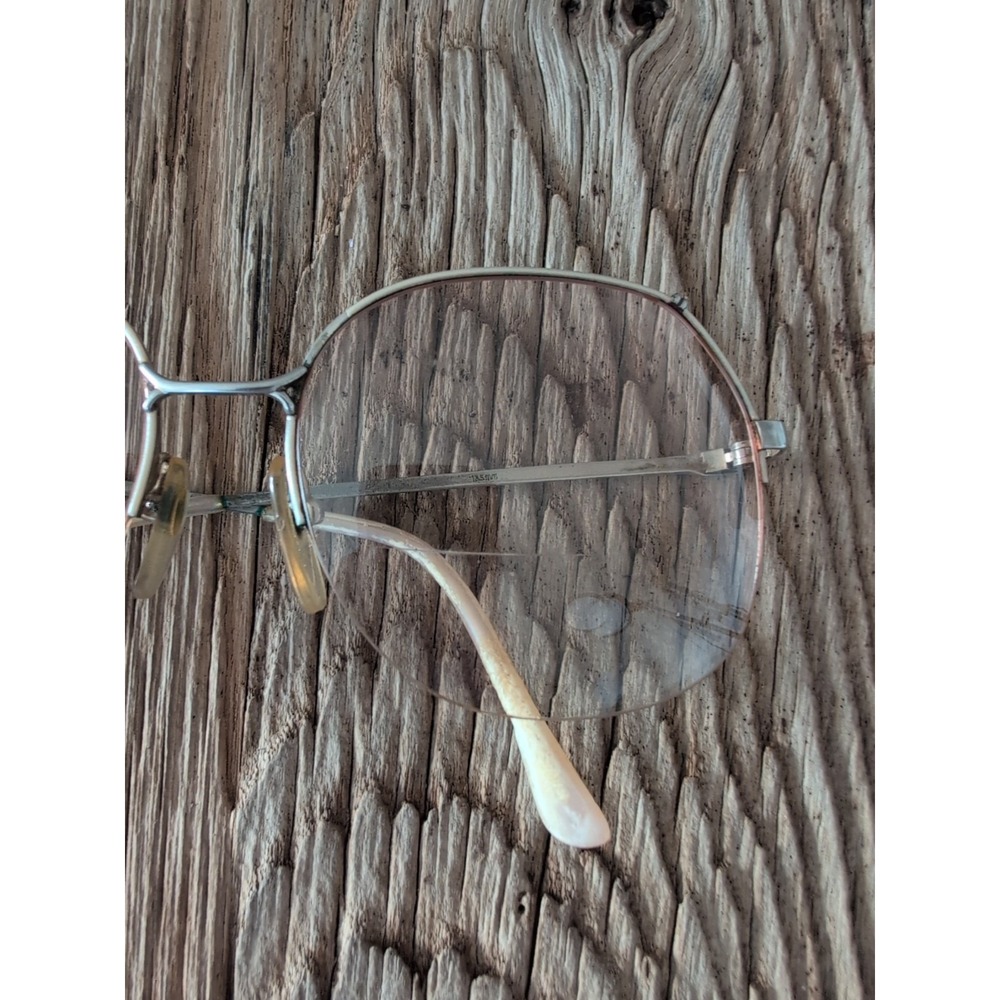 Vintage Eyeglasses Anita RS Windsor Aviator Round Gold Metal Half Rim Oversized - Picture 4 of 16